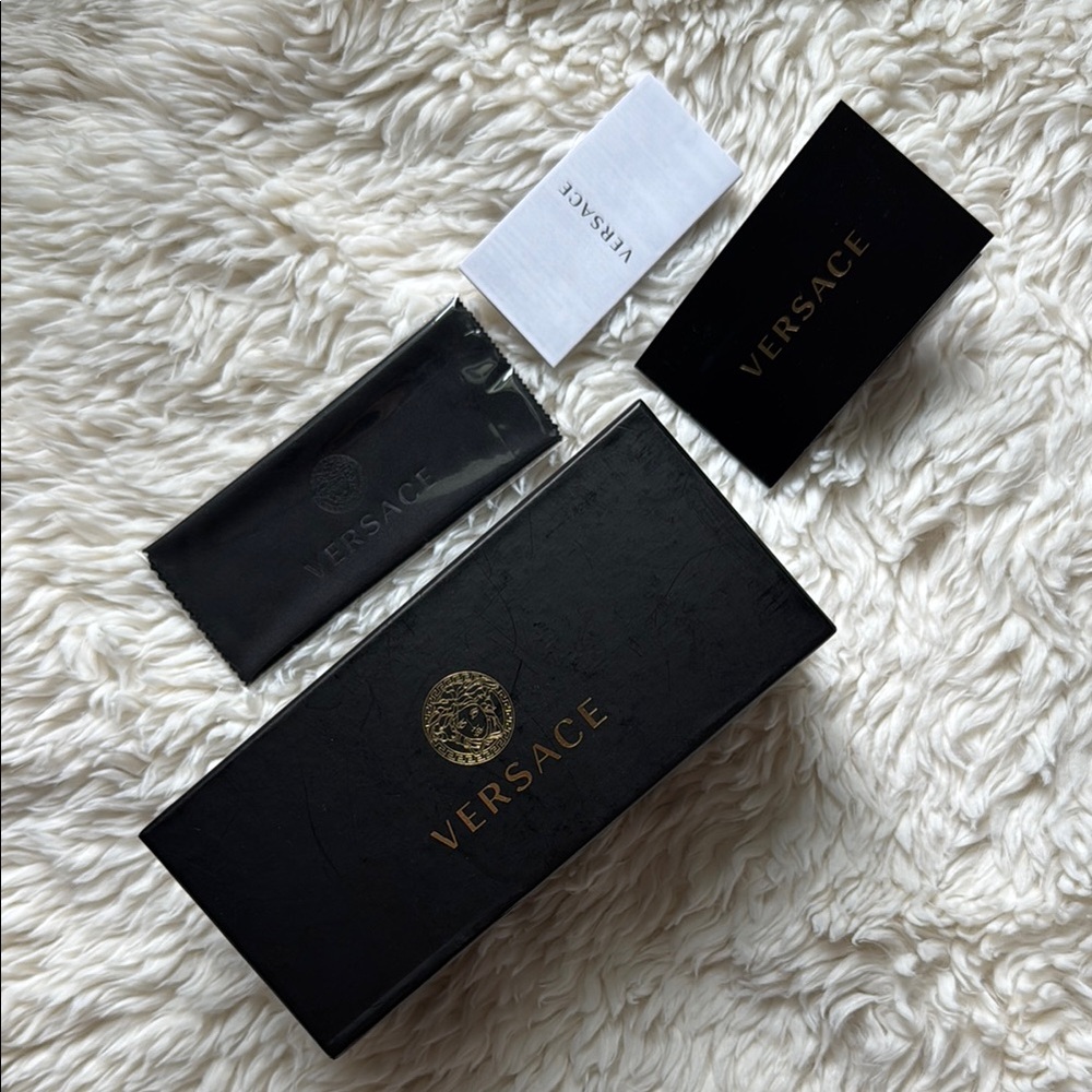 Versace Black Box with Gold Medusa Logo